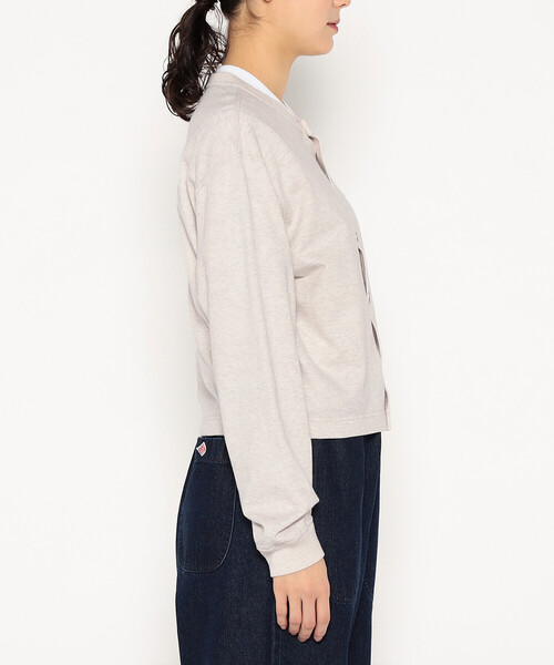 DANTON(ダントン)の「Women's Cotton Terry Crew Neck Cardigan(カーディガン/ボレロ・レディース・ネイビー/チャコール/レッド/ダークグリーン/グレー/アイボリー・36/38)」の9枚目の写真