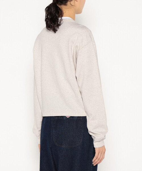 DANTON(ダントン)の「Women's Cotton Terry Crew Neck Cardigan(カーディガン/ボレロ・レディース・ネイビー/チャコール/レッド/ダークグリーン/グレー/アイボリー・36/38)」の10枚目の写真