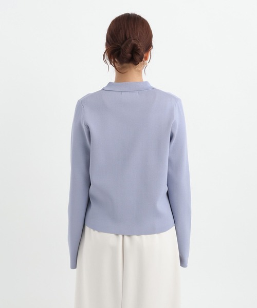 Andemiu（アンデミュウ）の「エリツキボタンカーディガン656625（ニット/セーター・レディース・ブルー/オフホワイト/ブラック・FREE）」の19枚目の写真