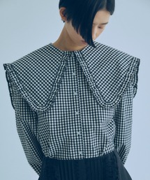 Big Collar Frill Blouse