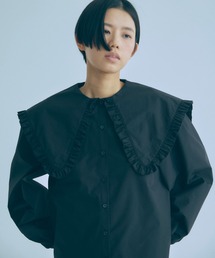 Big Collar Frill Blouse