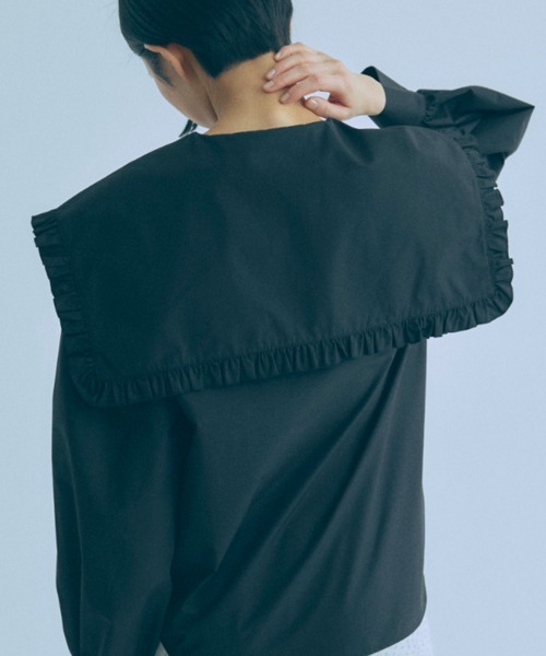 EN NEUME(エンノイム)の「Big Collar Frill Blouse(シャツ/ブラウス・レディース・ホワイト/ブラック/ブラック系その他・FREE)」の18枚目の写真