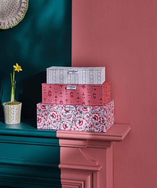 ストレージボックス 3個セットPink Floral（収納グッズ）｜Cath