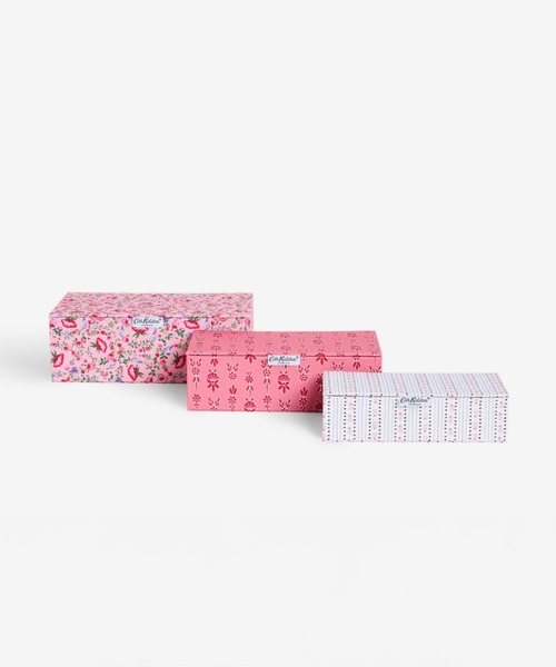 ストレージボックス 3個セットPink Floral（収納グッズ）｜Cath