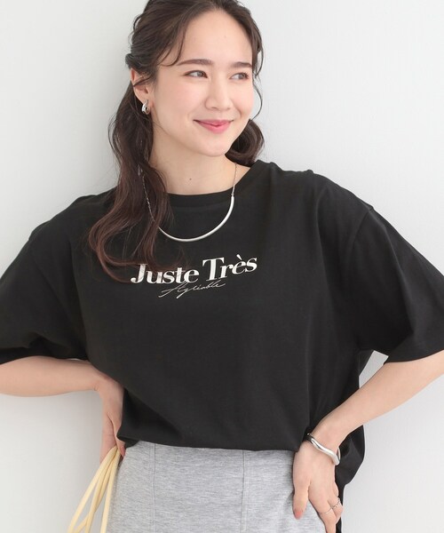 SHOO・LA・RUE(シューラルー)の「【高レビュー/綿100%/プチプラ】選べる3柄 大人のための 着心地やわらかシンプルTシャツ(Tシャツ/カットソー・レディース・グリーン系2/ブラック系/ホワイト系1/ブルー系その他3/ホワイト系3/ベージュ系その他5・01/02/03/04)」の3枚目の写真