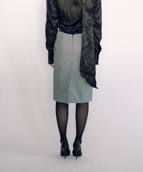 KEISUKEYOSHIDA（ケイスケヨシダ）の「Midi Skirt（スカート・レディース・ライトグレー・M/S）」の5枚目の写真