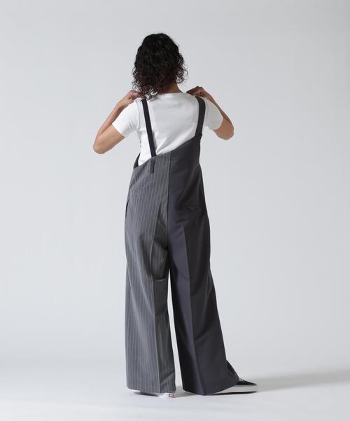 AULA AILA（アウラアイラ）の「AULA AILA（アウラアイラ）別注アシンメトリーサロペット（サロペット/オーバーオール・レディース・グレー/ブラック・0/1）」の6枚目の写真