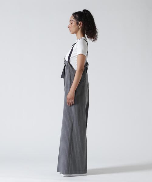 AULA AILA（アウラアイラ）の「AULA AILA（アウラアイラ）別注アシンメトリーサロペット（サロペット/オーバーオール・レディース・グレー/ブラック・0/1）」の7枚目の写真