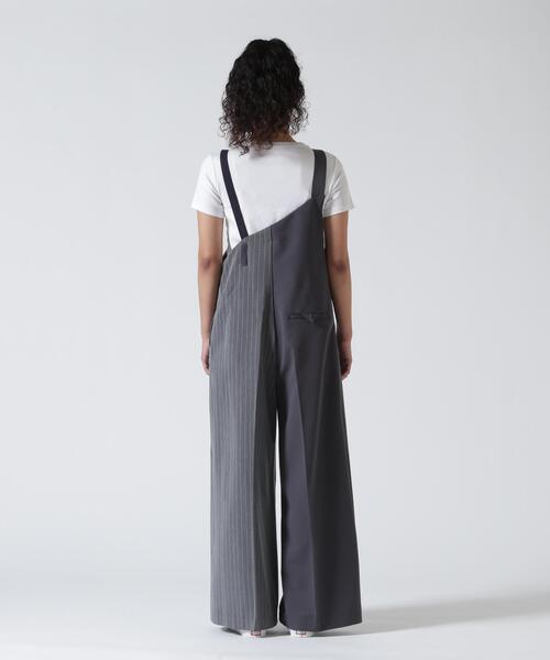 AULA AILA（アウラアイラ）の「AULA AILA（アウラアイラ）別注アシンメトリーサロペット（サロペット/オーバーオール・レディース・グレー/ブラック・0/1）」の8枚目の写真