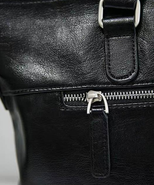 CALIFORNIA OUTFITTERS(カリフォルニア アウトフィッターズ)の「2C62-NK 2WAY レザー調 ビジネス トートバッグ(ビジネスバッグ・メンズ・ブラック・ONESIZE)」の2枚目の写真