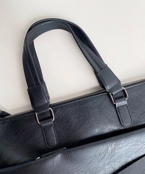 CALIFORNIA OUTFITTERS(カリフォルニア アウトフィッターズ)の「2C62-NK 2WAY レザー調 ビジネス トートバッグ(ビジネスバッグ・メンズ・ブラック・ONESIZE)」の9枚目の写真