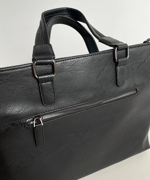 CALIFORNIA OUTFITTERS(カリフォルニア アウトフィッターズ)の「2C62-NK 2WAY レザー調 ビジネス トートバッグ(ビジネスバッグ・メンズ・ブラック・ONESIZE)」の15枚目の写真