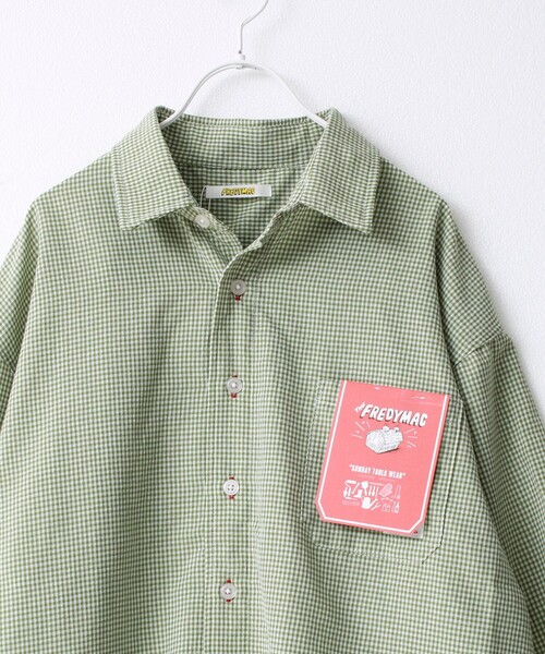 FREDY MAC（フレディーマック）の「【FREDYMAC/フレディマック】シアサッカーチェックシャツ（シャツ/ブラウス・メンズ・ブラック系その他/ブルー系その他/グリーン系その他・M/L）」の5枚目の写真