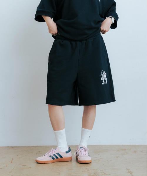 kaoyorinakami(カオヨリナカミ)の「punch star half sweat pants / パンチ スター ハーフ スウェット パンツ(スウェットパンツ・メンズ・ネイビー/グレー/ブラック・X-LARGE/LARGE/MEDIUM/SMALL)」の6枚目の写真
