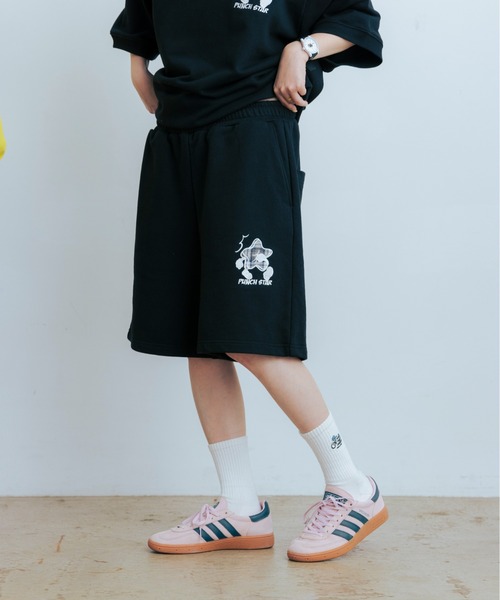kaoyorinakami(カオヨリナカミ)の「punch star half sweat pants / パンチ スター ハーフ スウェット パンツ(スウェットパンツ・メンズ・ネイビー/グレー/ブラック・X-LARGE/LARGE/MEDIUM/SMALL)」の7枚目の写真