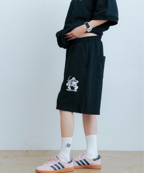 kaoyorinakami(カオヨリナカミ)の「punch star half sweat pants / パンチ スター ハーフ スウェット パンツ(スウェットパンツ・メンズ・ネイビー/グレー/ブラック・X-LARGE/LARGE/MEDIUM/SMALL)」の9枚目の写真