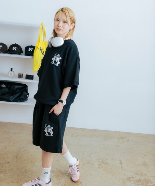 kaoyorinakami(カオヨリナカミ)の「punch star half sweat pants / パンチ スター ハーフ スウェット パンツ(スウェットパンツ・メンズ・ネイビー/グレー/ブラック・X-LARGE/LARGE/MEDIUM/SMALL)」の18枚目の写真
