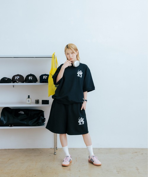 kaoyorinakami(カオヨリナカミ)の「punch star half sweat pants / パンチ スター ハーフ スウェット パンツ(スウェットパンツ・メンズ・ネイビー/グレー/ブラック・X-LARGE/LARGE/MEDIUM/SMALL)」の17枚目の写真