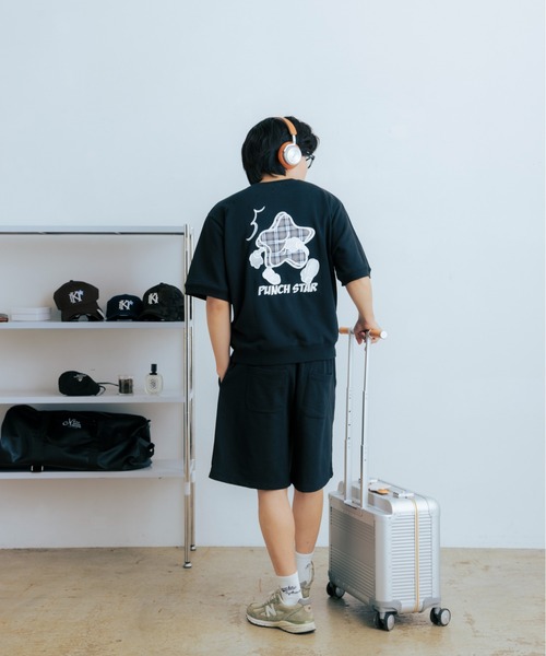 kaoyorinakami(カオヨリナカミ)の「punch star half sweat pants / パンチ スター ハーフ スウェット パンツ(スウェットパンツ・メンズ・ネイビー/グレー/ブラック・X-LARGE/LARGE/MEDIUM/SMALL)」の21枚目の写真