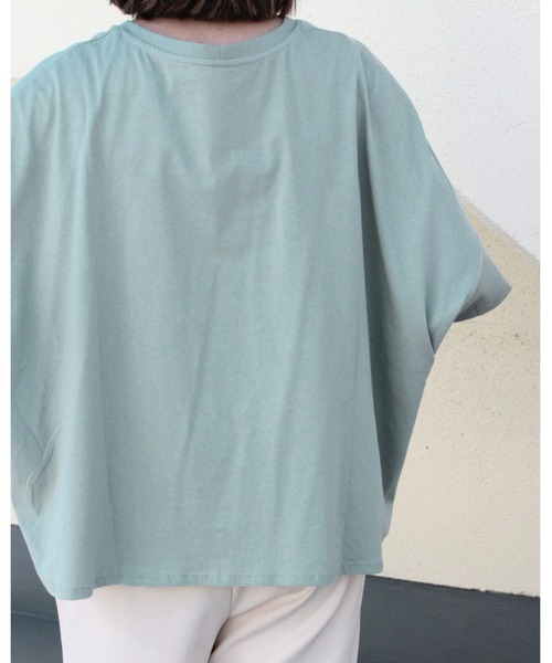 amini(アミニ)の「ドルマンワイドカットソー(Tシャツ/カットソー・レディース・ブラック/チャコールグレー/オフホワイト/ミント・MEDIUM)」の6枚目の写真