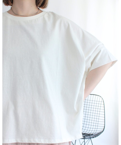 amini(アミニ)の「ドルマンワイドカットソー(Tシャツ/カットソー・レディース・ブラック/チャコールグレー/オフホワイト/ミント・MEDIUM)」の10枚目の写真
