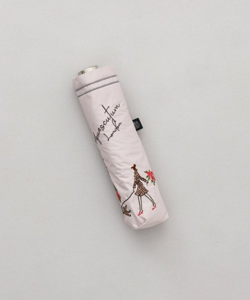 Aquascutum(アクアスキュータム)の「【 Aquascutum (アクアスキュータム)】 LONDONガールと英国犬 晴雨兼用パラソル(折りたたみ傘)(折りたたみ傘・レディース・ネイビー/ベージュ/ピンク/サックスブルー・FREE)」の6枚目の写真