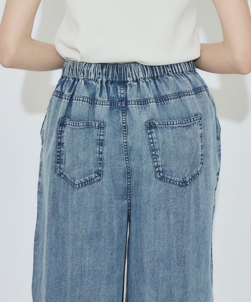 Paradise Picnic（パラダイスピクニック）の「33℃ タックテンセルワイドパンツ（デニムパンツ・レディース・ブルー/ブラック・FREE）」の16枚目の写真