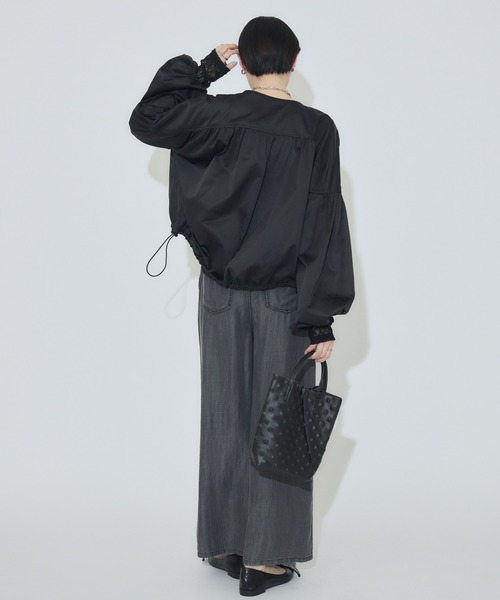 Paradise Picnic（パラダイスピクニック）の「33℃ タックテンセルワイドパンツ（デニムパンツ・レディース・ブルー/ブラック・FREE）」の5枚目の写真