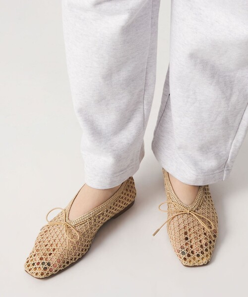 ODETTE E ODILE（オデットエオディール）の「ニットバレエ フラット10↑（バレエシューズ・レディース・ブラック/オレンジ/ベージュ・25cm/24.5cm/24cm/23.5cm/23cm/22.5cm/22cm）」の7枚目の写真