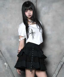 LAZYSLAY（レイジースレイ）の「クロススクエアシャツ（Tシャツ/カットソー）」