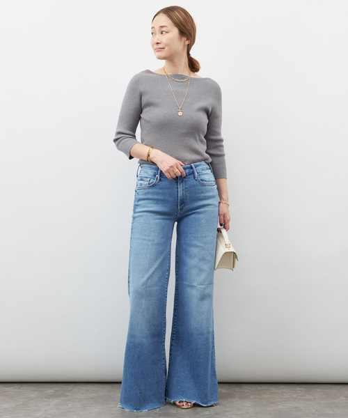 Deuxieme Classe（ドゥーズィエムクラス）の「ICE Rib Boat Neck プルオーバー（ニット/セーター・レディース・ベージュ/ネイビー/グレー・FREE）」の11枚目の写真