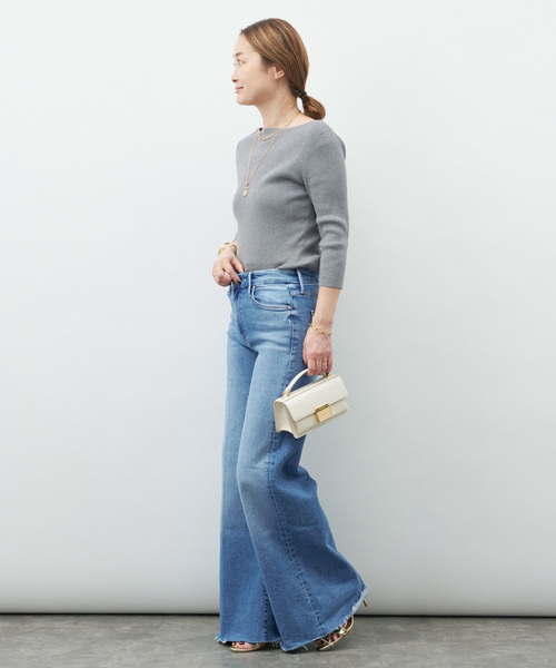 Deuxieme Classe（ドゥーズィエムクラス）の「ICE Rib Boat Neck プルオーバー（ニット/セーター・レディース・ベージュ/ネイビー/グレー・FREE）」の12枚目の写真