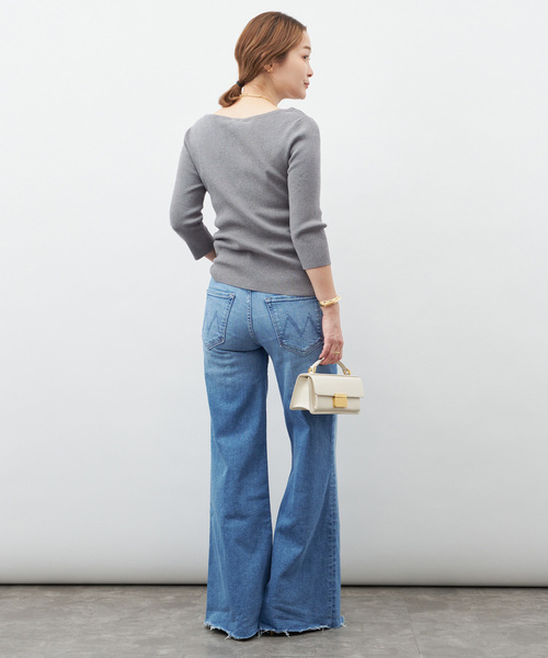 Deuxieme Classe（ドゥーズィエムクラス）の「ICE Rib Boat Neck プルオーバー（ニット/セーター・レディース・ベージュ/ネイビー/グレー・FREE）」の13枚目の写真