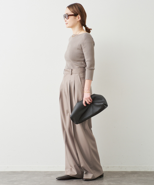 Deuxieme Classe（ドゥーズィエムクラス）の「ICE Rib Boat Neck プルオーバー（ニット/セーター・レディース・ベージュ/ネイビー/グレー・FREE）」の19枚目の写真