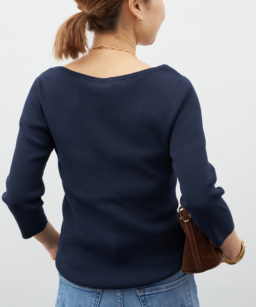 トップス Deuxieme Classe ICE Rib Boat Neck ICE Rib Boat Neck プルオーバー（ニット/セーター）｜Deuxieme Classe