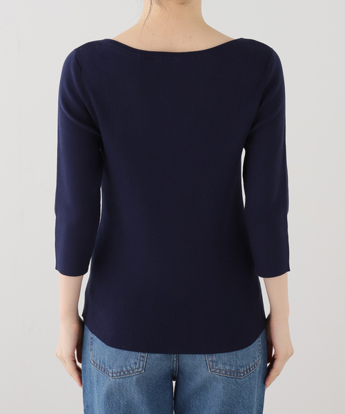 Deuxieme Classe(ドゥーズィエムクラス)の「ICE Rib Boat Neck プルオーバー(ニット/セーター・レディース・ベージュ/ネイビー/グレー・FREE)」の17枚目の写真