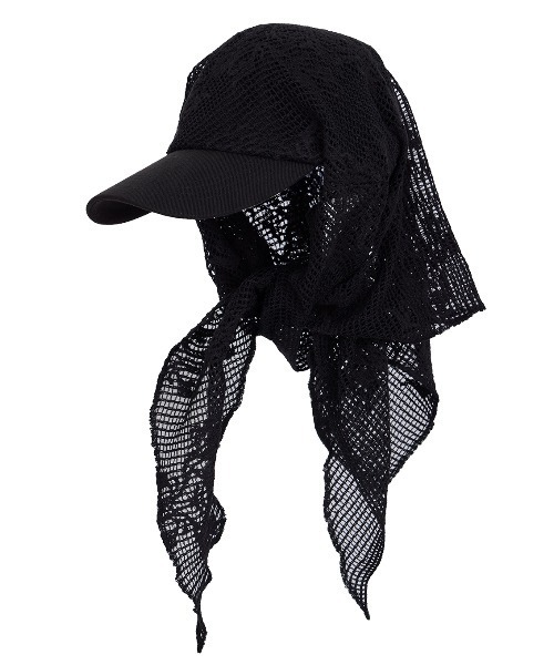 Ameri(アメリ)の「MESH DAMASK EMBROIDERY CAP(キャップ・レディース・ブラック/アイボリー・FREE)」の6枚目の写真