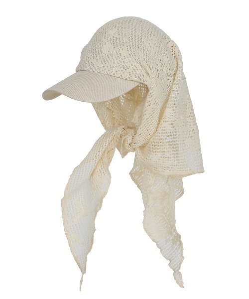 Ameri(アメリ)の「MESH DAMASK EMBROIDERY CAP(キャップ・レディース・ブラック/アイボリー・FREE)」の7枚目の写真