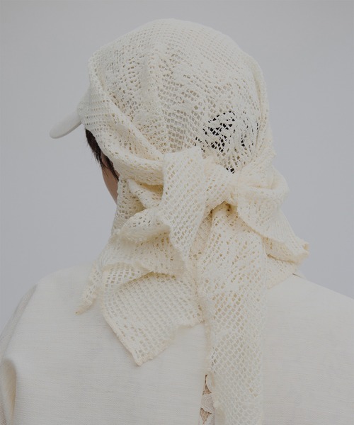 Ameri(アメリ)の「MESH DAMASK EMBROIDERY CAP(キャップ・レディース・ブラック/アイボリー・FREE)」の11枚目の写真