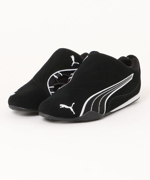 PUMA(プーマ)の「PUMA プーマ CATCH SOLEIL SLIPON【軽量】レディーススニーカー 薄底 ロープロファイル(キャッチソレイユスリッポン)(スニーカー・レディース・ブラック×ホワイト/ライトグレー・22.5cm/23.0cm/23.5cm/24.0cm/24.5cm/25.0cm)」の1枚目の写真
