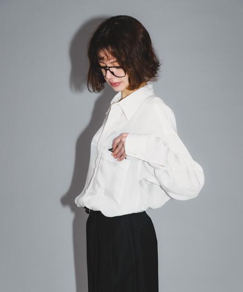 URBAN RESEARCH（アーバンリサーチ）の「Teya　STANDARD SHIRTS（シャツ/ブラウス・レディース・ブラック/ホワイト・FREE）」の7枚目の写真