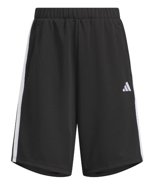 adidas(アディダス)の「アディダス adidas スリーストライプス レギュラーフィット ダブルニットショーツ(その他パンツ・レディース・ブラック×ホワイト/ブラック×ブラック・S/XL/M/L)」の5枚目の写真