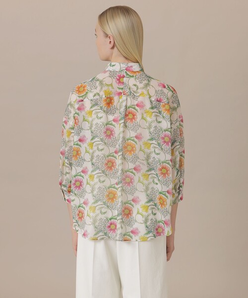 MACKINTOSH LONDON（マッキントッシュ ロンドン）の「【婦人画報4月号掲載】【BIBURY FLOWER】ドローイングカラフルバイブリーブラウス（シャツ/ブラウス・レディース・オフホワイト・38）」の5枚目の写真