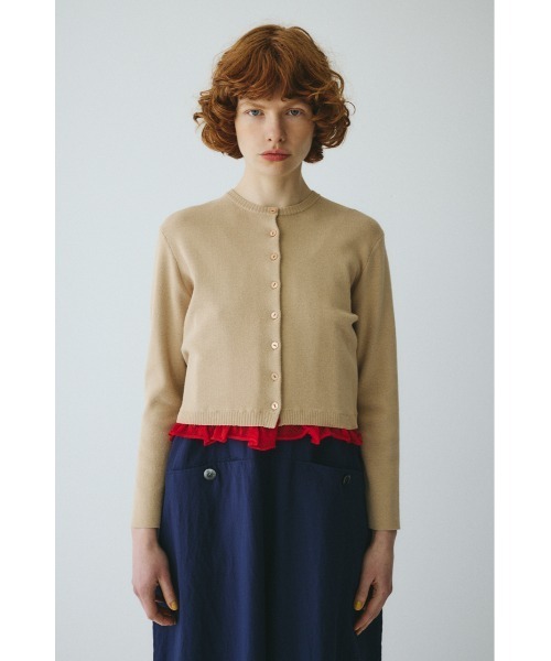 HeRIN.CYE（ヘリンドットサイ）の「Double hem knit cardigan　　ダブルヘムニットカーディガン（カーディガン/ボレロ・レディース・ベージュ/イエロー/グレー・FREE）」の3枚目の写真
