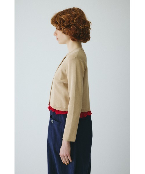 HeRIN.CYE（ヘリンドットサイ）の「Double hem knit cardigan　　ダブルヘムニットカーディガン（カーディガン/ボレロ・レディース・ベージュ/イエロー/グレー・FREE）」の13枚目の写真