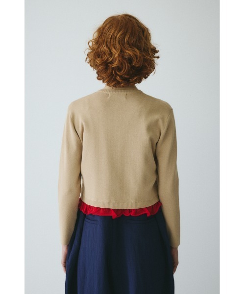 HeRIN.CYE（ヘリンドットサイ）の「Double hem knit cardigan　　ダブルヘムニットカーディガン（カーディガン/ボレロ・レディース・ベージュ/イエロー/グレー・FREE）」の14枚目の写真
