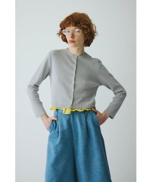 HeRIN.CYE（ヘリンドットサイ）の「Double hem knit cardigan　　ダブルヘムニットカーディガン（カーディガン/ボレロ・レディース・ベージュ/イエロー/グレー・FREE）」の17枚目の写真