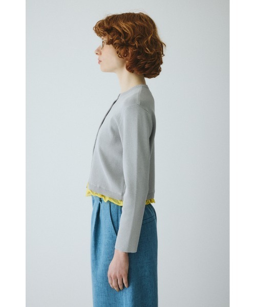 HeRIN.CYE（ヘリンドットサイ）の「Double hem knit cardigan　　ダブルヘムニットカーディガン（カーディガン/ボレロ・レディース・ベージュ/イエロー/グレー・FREE）」の18枚目の写真