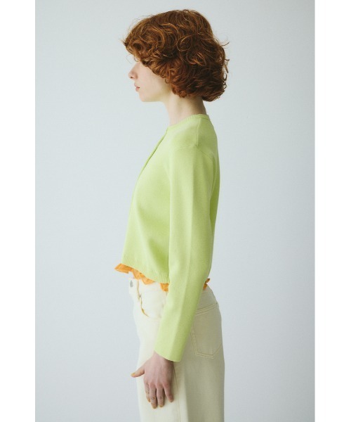 HeRIN.CYE（ヘリンドットサイ）の「Double hem knit cardigan　　ダブルヘムニットカーディガン（カーディガン/ボレロ・レディース・ベージュ/イエロー/グレー・FREE）」の7枚目の写真