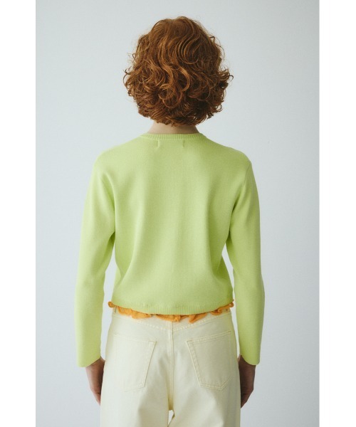 HeRIN.CYE（ヘリンドットサイ）の「Double hem knit cardigan　　ダブルヘムニットカーディガン（カーディガン/ボレロ・レディース・ベージュ/イエロー/グレー・FREE）」の8枚目の写真